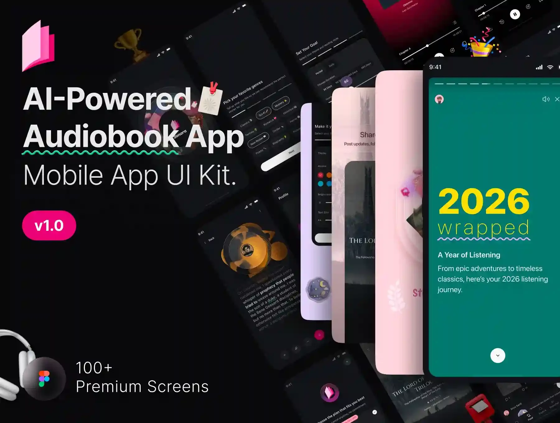 AI Powered Audiobook App Mobile App UI Kit.v1.0