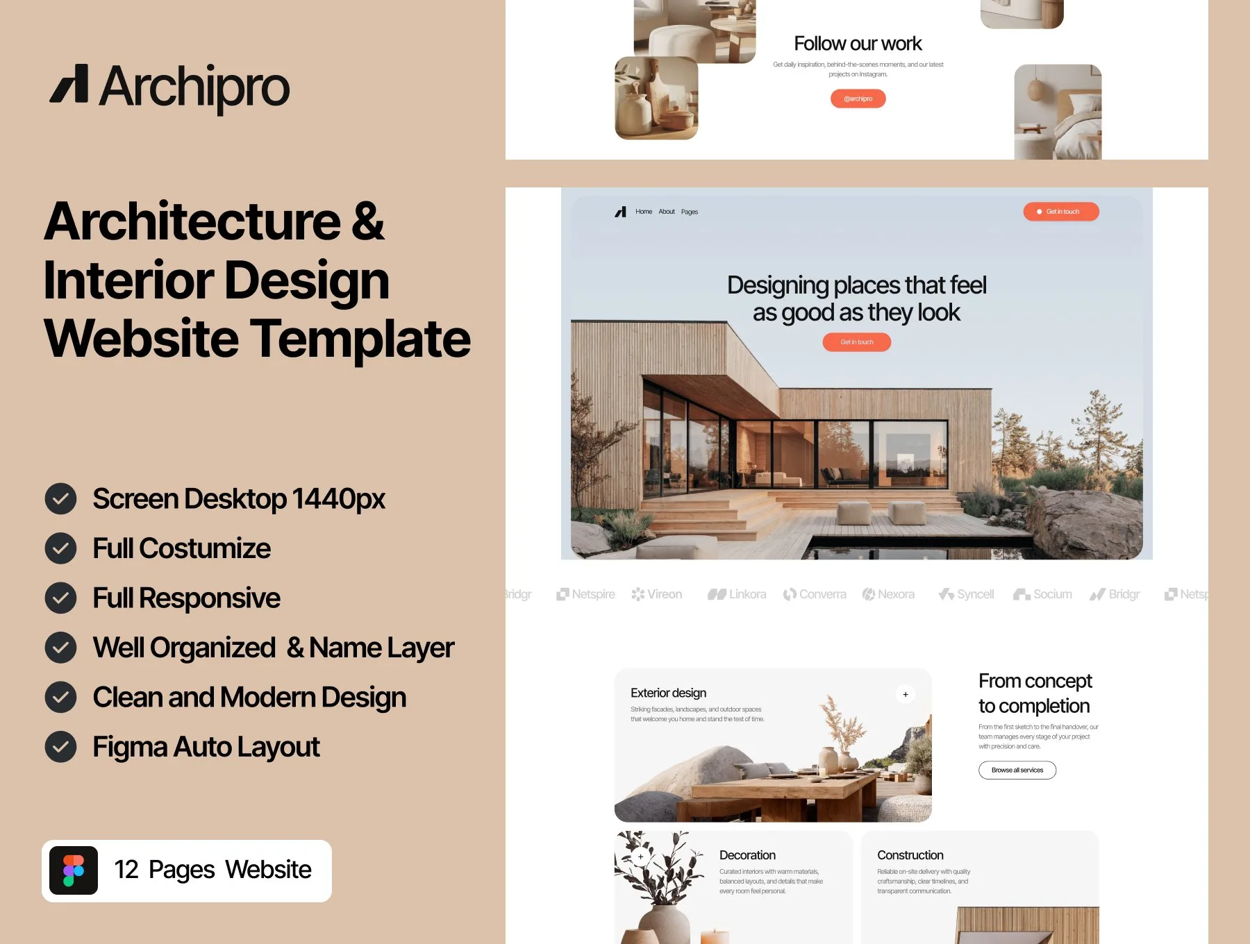 Architecture & Interior Design Studio Website Template | UI Kits Market