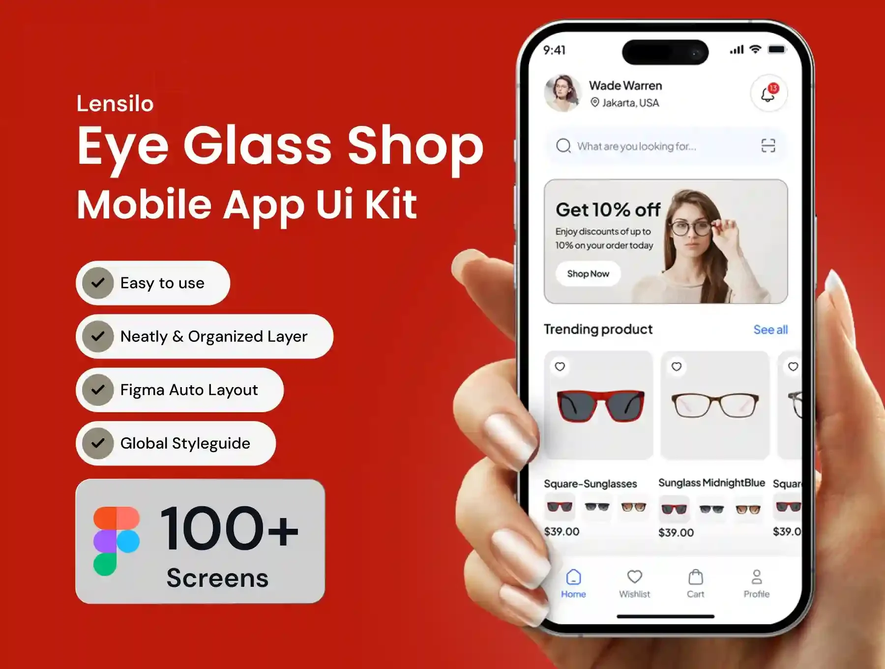 Lensilo Eye Glass Shop Mobile App Ui Kit — Figma Resources on UI8