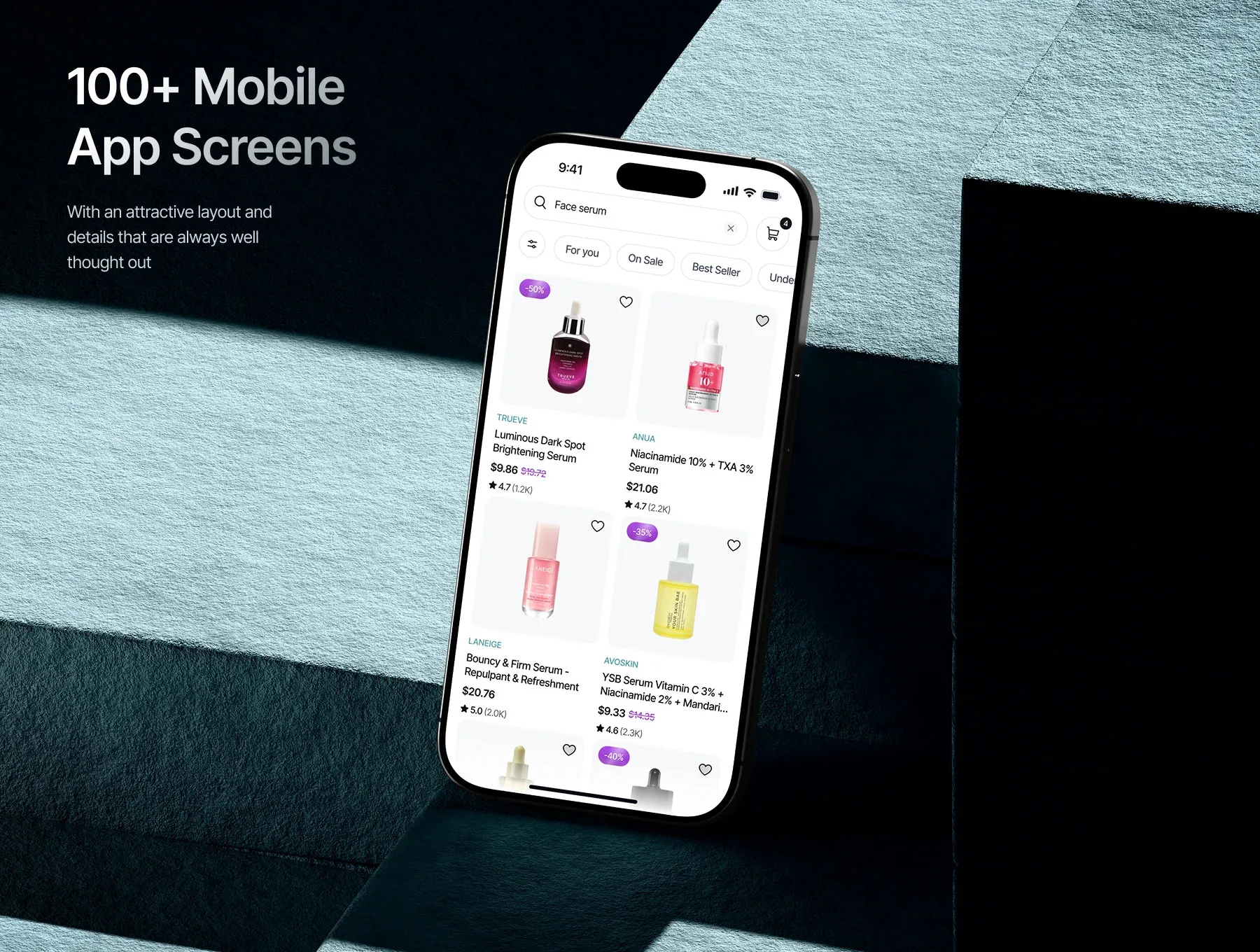 Lumiere AI Cosmetics E Commerce Mobile UI Kit