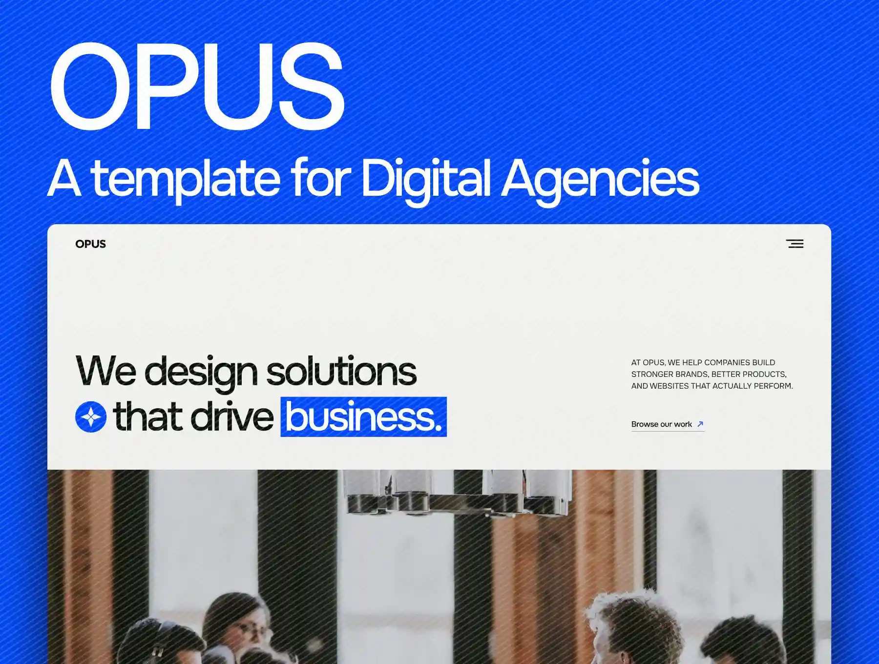 Opus — Framer Website Template for Digital Agencies — Figma Resources